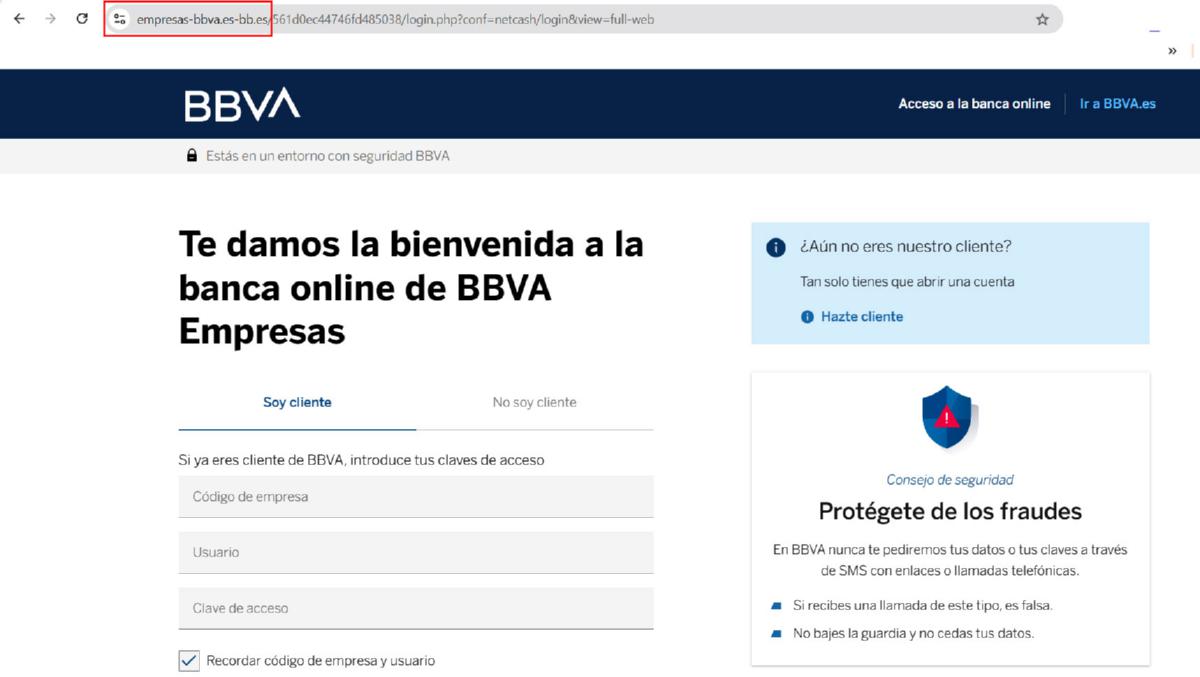 BBVA falso