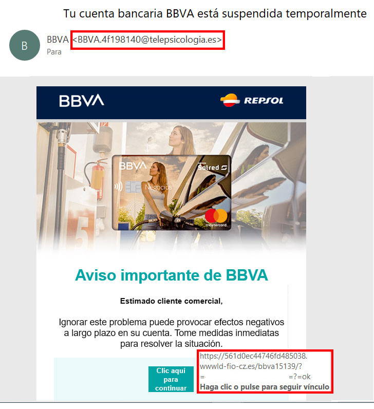 Phishing BBVA
