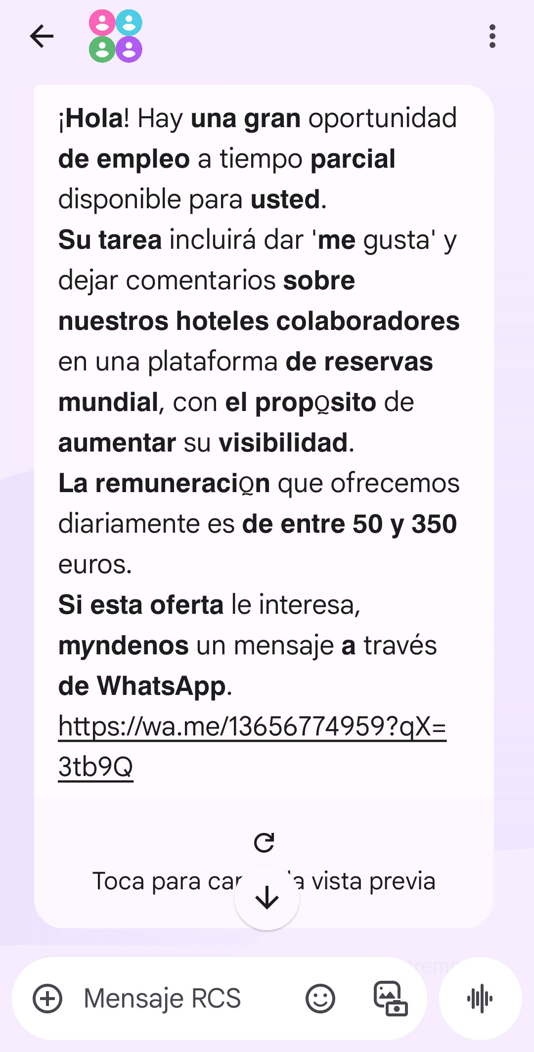 Phishing RCS