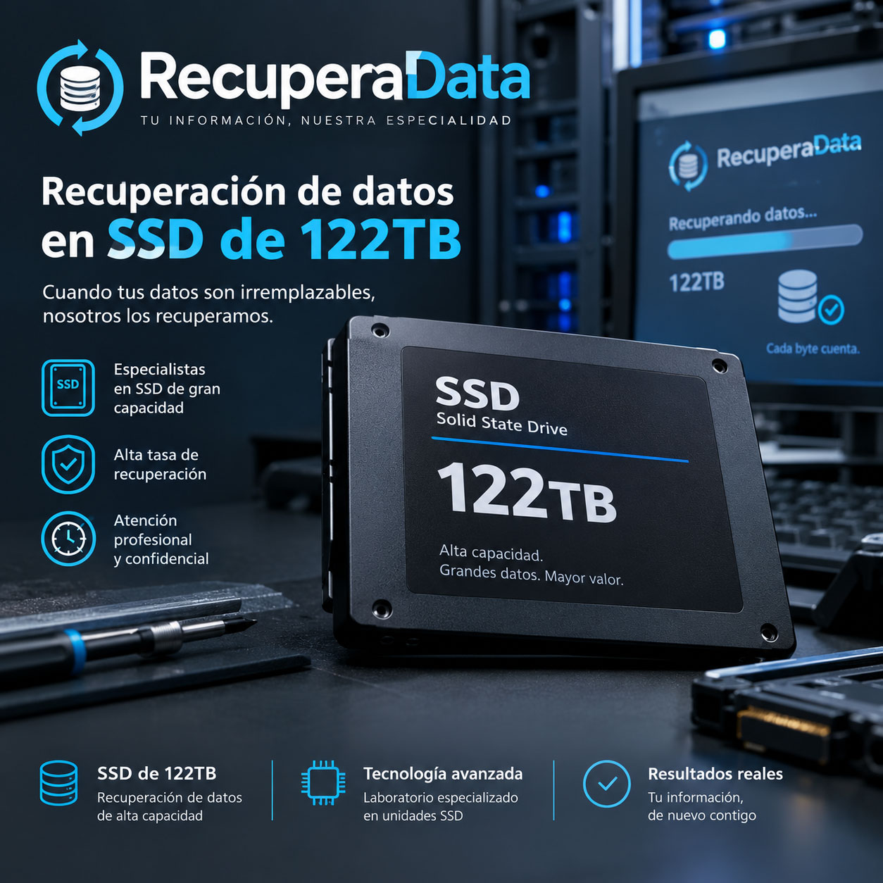 Recuperación de datos de discos SSD